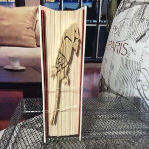 Unique Handcrafted Folded/Cut Book Art - A True Conversation Piece!